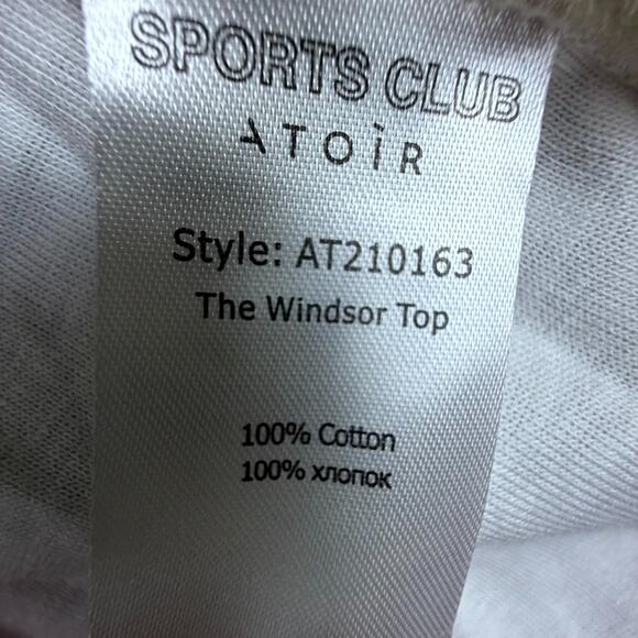 Atoir Sports Club The Windsor Top Womens 2 White Bone Drapey Oversized Lagenlook - Picture 4 of 7